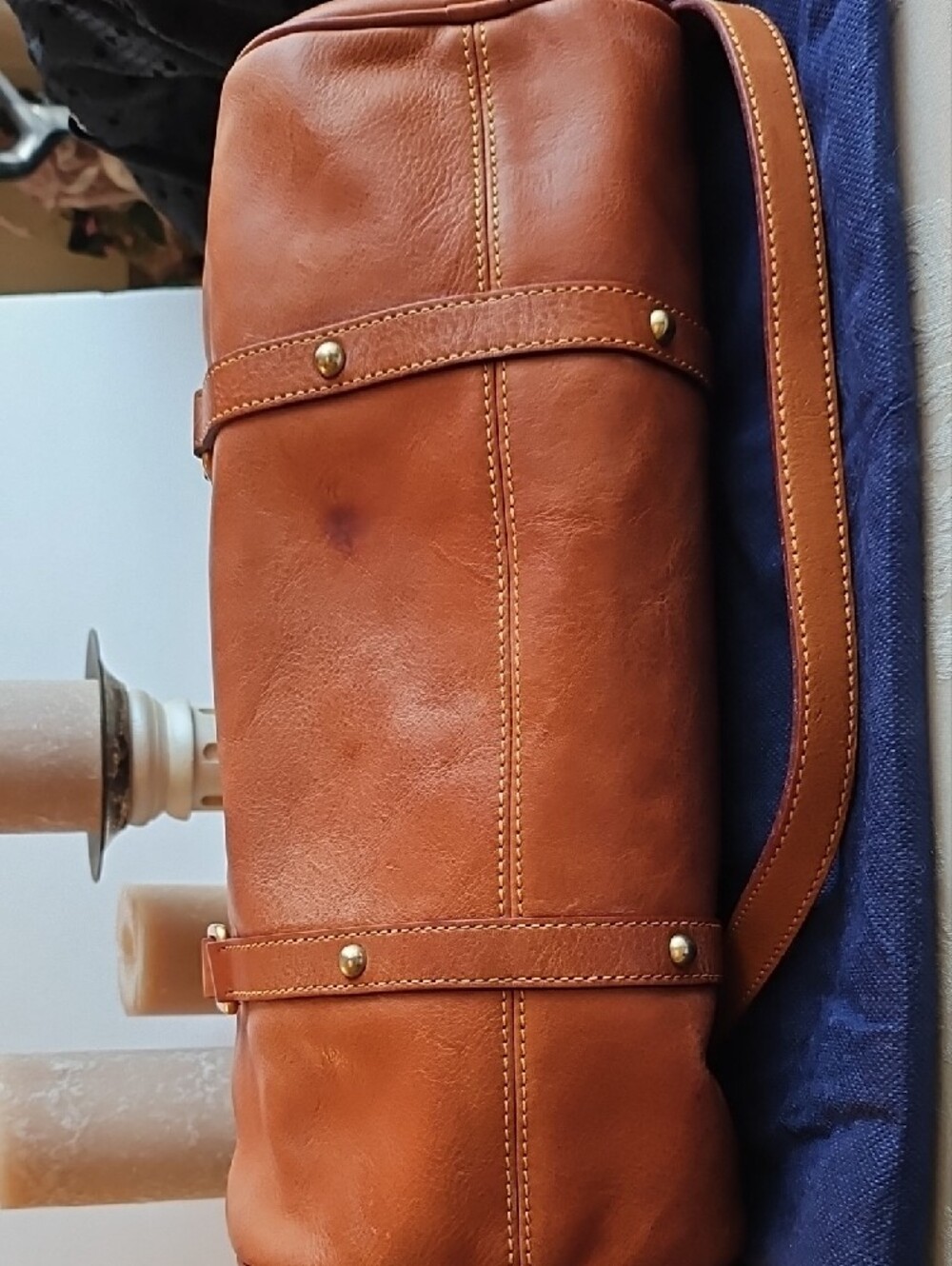 Dooney & Bourke Florentine Leather Large Satchel with Gold Hardware - Picture 8 of 16